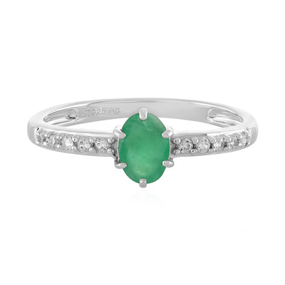 Anillo en plata con Esmeralda de Socoto