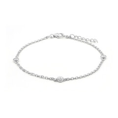 Brazalete en plata con Diamante I1 (G)