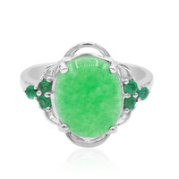 Anillo en plata con Ágata verde