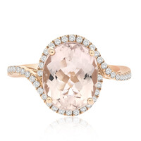 Anillo en oro con Morganita AAA (AMAYANI)