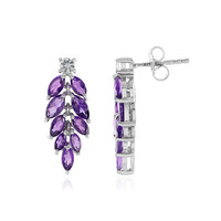 Pendientes en plata con Amatista de Zambia