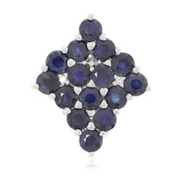 Colgante en plata con Zafiro azul