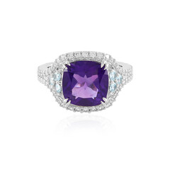 Anillo en plata con Amatista de Siberia (Adela Silber)