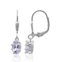 Pendientes en plata con Tanzanita