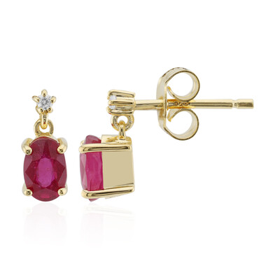 Pendientes en plata con Rubí de Bemainty