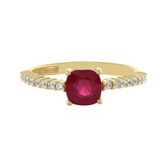 Anillo en plata con Rubí de Madagascar