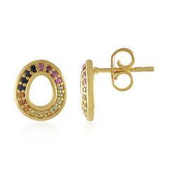 Pendientes en plata con Zafiro azul