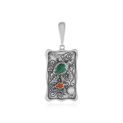 Colgante en plata con Malaquita (Desert Chic)