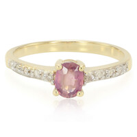 Anillo en oro con Zafiro Padparascha no calentado