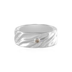Anillo en plata con Diamante champán I2 (de Melo)