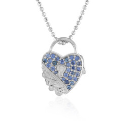 Colgante en plata con Zafiro azul Ceylon (Dallas Prince Designs)