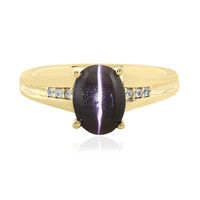 Anillo en plata con Sillimanita ojo de gato