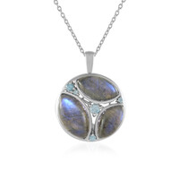 Collar en plata con Labradorita azul de Maniry (KM by Juwelo)