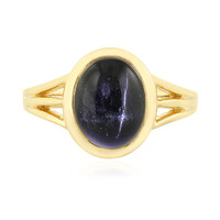 Anillo en plata con Diópsido estrella de la India