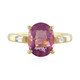 Anillo en plata con Fluorita rosa