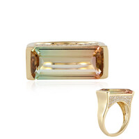 Anillo en oro con Turmalina multicolor (de Melo)