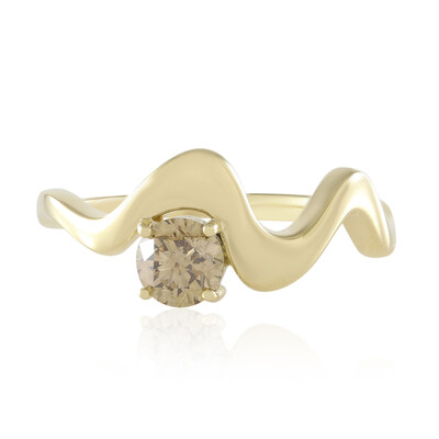 Anillo en oro con Diamante champán I2 (de Melo)
