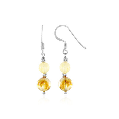 Pendientes en plata con Citrino