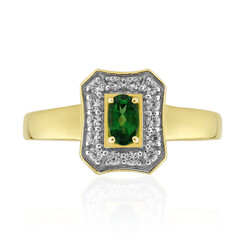 Anillo en oro con Tsavorita de Kenia AAA
