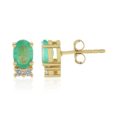 Pendientes en plata con Esmeralda de Rusia