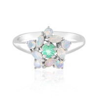 Anillo en plata con Esmeralda de Rusia