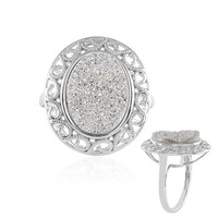 Anillo en plata con Ágata plateada brillante
