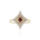 Anillo en oro con Espinela roja noble