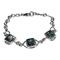 Brazalete en plata con Serafinita