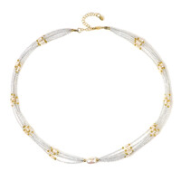 Collar en plata con Perla blanca Freshwater (Riya)