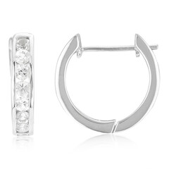 Pendientes en plata con Zafiro blanco