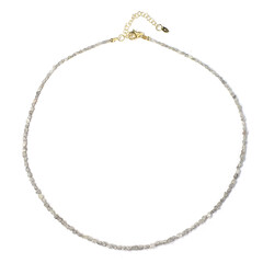 Collar en plata con Hematita plateada