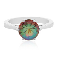 Anillo en plata con Cuarzo aurora boreal