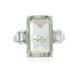 Anillo en plata con Amatista verde