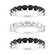 Anillo en plata con Espinela negra