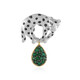 Broche en plata con Esmeralda de Zambia (Gems en Vogue)