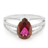 Anillo en plata con Topacio cereza