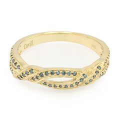 Anillo en plata con Diamante fantasía