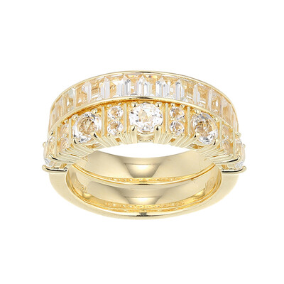 Anillo en plata con Topacio blanco (Adela Silber)