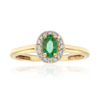 Anillo en oro con Esmeralda de Zambia AAA