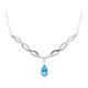 Collar en plata con Topacio azul suizo
