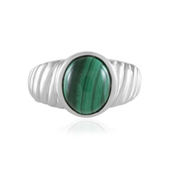 Anillo en plata con Malaquita