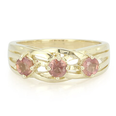 Anillo en oro con Zafiro Padparascha no calentado