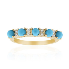 Anillo en plata con Turquesa bella durmiente