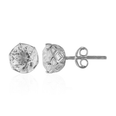 Pendientes en plata con Topacio blanco