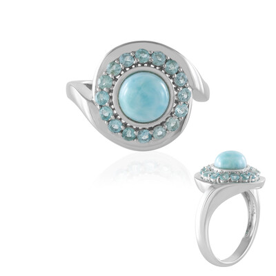 Anillo en plata con Larimar (KM by Juwelo)