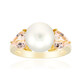 Anillo en oro con Perla blanca del mar del sur (Michelle Albala)