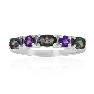 Anillo en plata con Cuarzo místico