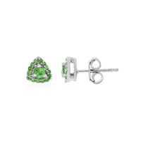 Pendientes en plata con Tsavorita