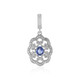 Colgante en plata con Zafiro azul Ceylon sin calentar