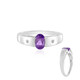 Anillo en plata con Amatista de Uruguay